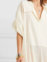 Load image into Gallery viewer, Short-sleeved V-neck Casual Dress