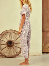 Load image into Gallery viewer, V-Neck Belt Polka Dot Printed Jumpsuit