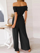 Load image into Gallery viewer, Maternity Commuting Boat Neck Off-Shoulder Sleeveless Jumpsuit