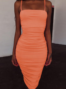 Sexy Tight Strap Sleeveless Hip Wrap Dress