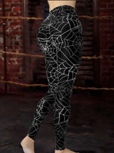 Load image into Gallery viewer, Spider Web Printed Fitness Yoga Track Pants