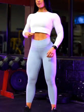 Load image into Gallery viewer, Fashion Ass Pleated Skinny Stretch Fitness Yoga Pants