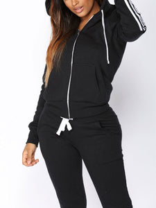 Hooded Striped Tracksuit