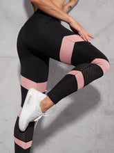 Load image into Gallery viewer, Mesh Patchwork High Waist Yoga Pants