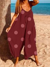 Load image into Gallery viewer, Spring / Summer Polka Dot Print One Shoulder Print Jumpsuit