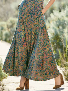 V-Neck Temperament Chiffon Floral Casual Dress