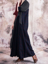 Load image into Gallery viewer, Fashion Vintage Cotton and Linen Lace Dress Stitching Slim Robes