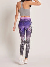 Load image into Gallery viewer, Castle Cartoon Printed High Waist Skinny Yoga Pants
