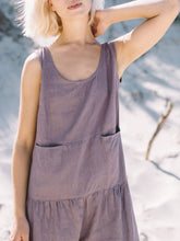 Load image into Gallery viewer, Solid Color Linen Jumpsuit with Pockets