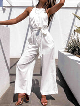 Load image into Gallery viewer, Wide Leg Straight High Waist Casual Jumpsuit