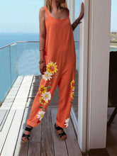 Load image into Gallery viewer, Printed Sleeveless Trousers Casual Jumpsuit