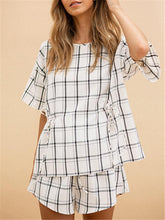 Load image into Gallery viewer, Classic Gingham Print Decorative Two Piece Sets