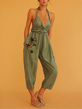 Load image into Gallery viewer, Fashion Sexy Minimalist Printed Halter Jumpsuits