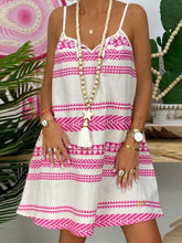 Load image into Gallery viewer, Vacation Strap Striped Boho Dress