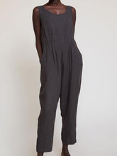 Load image into Gallery viewer, U-Neck Waist Pleated Sleeveless Jumpsuit