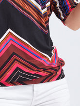 Load image into Gallery viewer, Cold Shoulder Short Sleeve Print Top