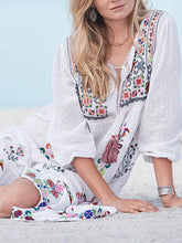 Load image into Gallery viewer, Printed Long Sleeve Loose Dress