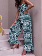 Load image into Gallery viewer, Women&#39;s Floral Long Pants Plant Print Jumpsuit