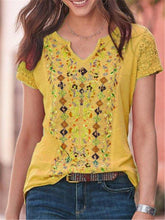 Load image into Gallery viewer, Bohemian Retro Casual Loose Floral T-Shirt Top