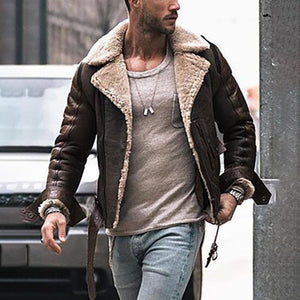 Casual Padded Leather Men's Coats