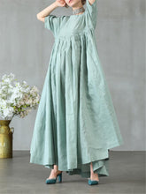 Load image into Gallery viewer, Ruffle Princess Dress Linen Maxi Dress