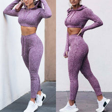 Load image into Gallery viewer, Fashion Casual Yoga Sports Two-piece Suit