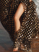 Load image into Gallery viewer, Sexy Sling Gold Dot Dress