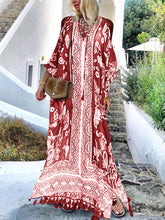 Load image into Gallery viewer, Bohemian Vintage Elegant Beach Vacation Fringe Maxi Dress