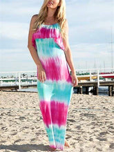 Load image into Gallery viewer, Bohemian Casual Loose Tie Dye Camisole Dress