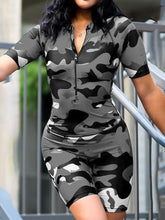 Load image into Gallery viewer, Casual Camouflage Printed One-piece Yoga Jumpsuit