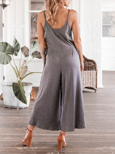 Loose Round Neck Sling Jumpsuit Stretch Bodysuit