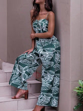 Load image into Gallery viewer, Women&#39;s Floral Long Pants Plant Print Jumpsuit