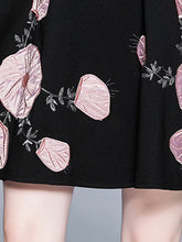 Load image into Gallery viewer, Appliqué Embroidered Three-dimensional Cut Fashion V-neck Dress