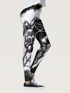 Spider Web Printed Sports Bottom Yoga Pants