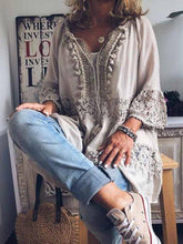 Load image into Gallery viewer, Bohemian Cotton and Linen Dress