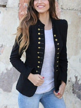 Load image into Gallery viewer, Autumn and Winter Slim Double-Breasted Solid Color Long-Sleeved Small Blazer