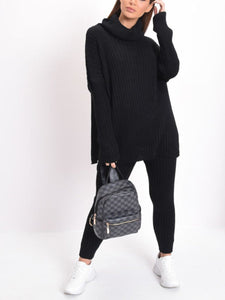 Stylish Casual Loose Knitted Round Neck Long Sleeve Suit