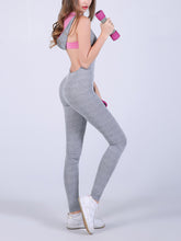 Load image into Gallery viewer, Sexy Letter Print Sports Hooded Yoga Jumpsuit