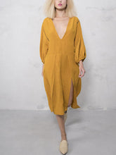 Load image into Gallery viewer, Casual Loose And Comfortable Cotton And Linen Midi Dress