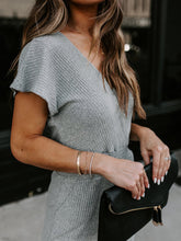 Load image into Gallery viewer, Casual Short-Sleeved V-Neck Jumpsuit