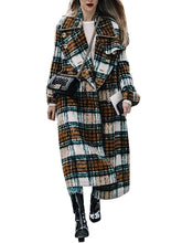 Load image into Gallery viewer, Fashion Lapel Coat Autumn And Winter Plaid Pattern Jacket