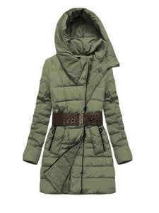 Long Slim Slim Hooded Jacket