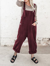 Load image into Gallery viewer, Cotton and Linen Casual Overalls