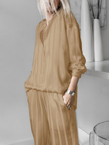 Fashion Casual Loose Shirt Pants Suit