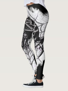 Spider Web Printed Sports Bottom Yoga Pants