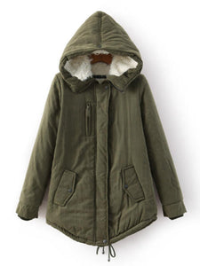 Hooded Pocket Cotton Lining Coat