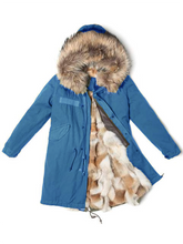 Load image into Gallery viewer, Hooded Large Size Warm Coat