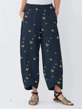 Load image into Gallery viewer, Butterflies Print Irregular Elastic Waist Pants For Women