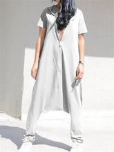 Load image into Gallery viewer, Casual Loose Short Sleeve Hoodie Harem Pants Jumpsuit