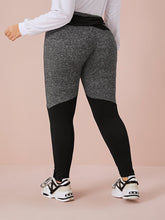 Load image into Gallery viewer, Plus Size Crisscross Waist Two Tone Leggings